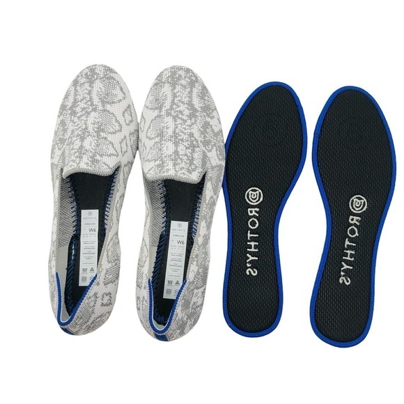 Rothy's The Loafer Ivory‎ Grey Snake Women’s Size 6 - Picture 9 of 10